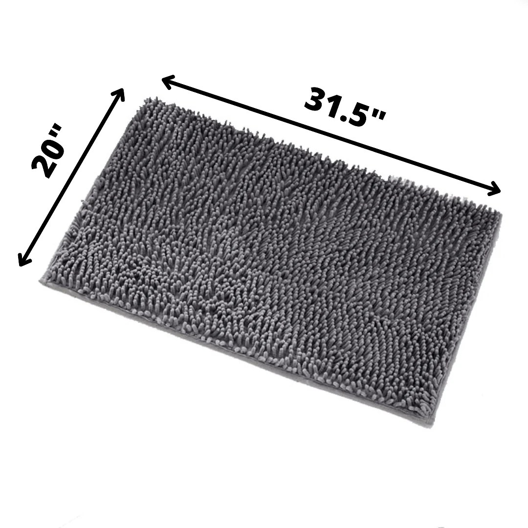 Paw-Drying Floor Mat With Superabsorbent Quick-Dry Microfiber & Non-Slip Backing