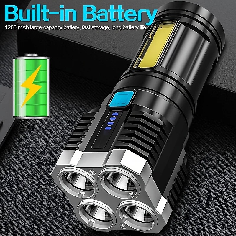 4 Modes USB Rechargeable Flashlights
