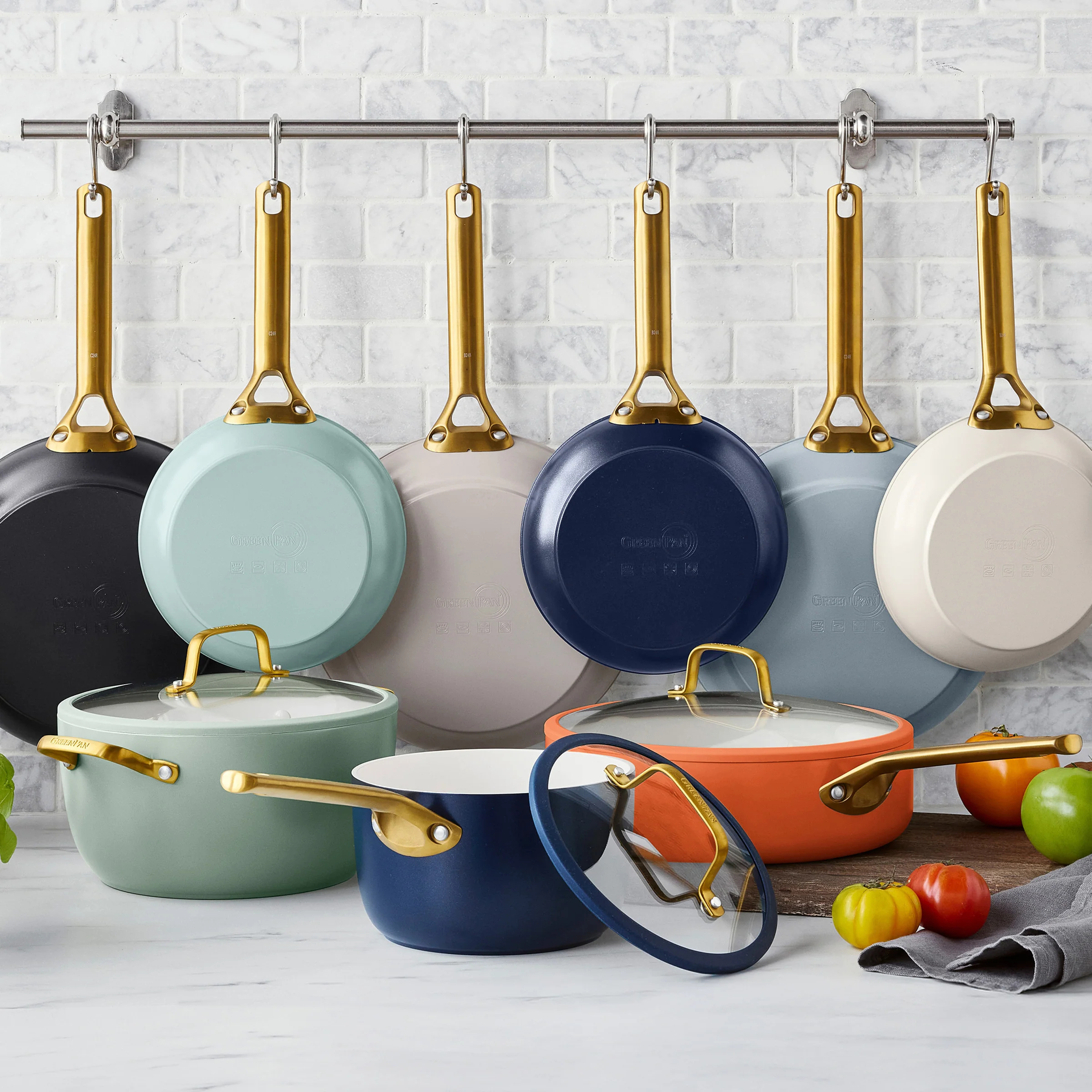 Reserve Pro Ceramic Nonstick 10-Piece Cookware Set | Cream