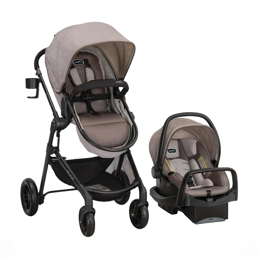 Evenflo Pivot Modular Travel System. 2025. Desert Tan