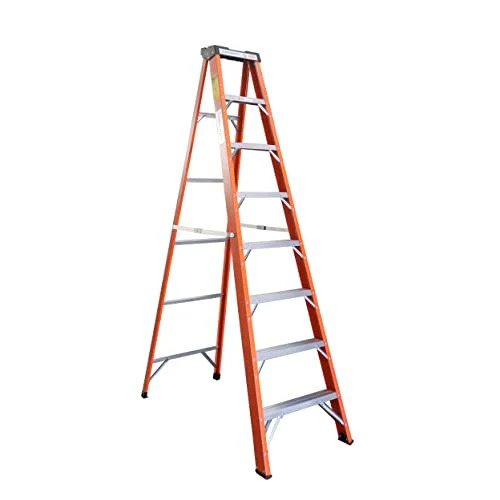 8-Foot Fiberglass Step Ladder. 250 Pound Capacity