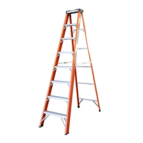 8-Foot Fiberglass Step Ladder. 250 Pound Capacity