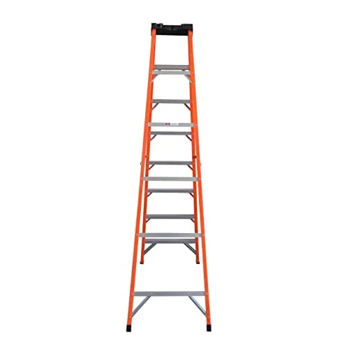 8-Foot Fiberglass Step Ladder. 250 Pound Capacity