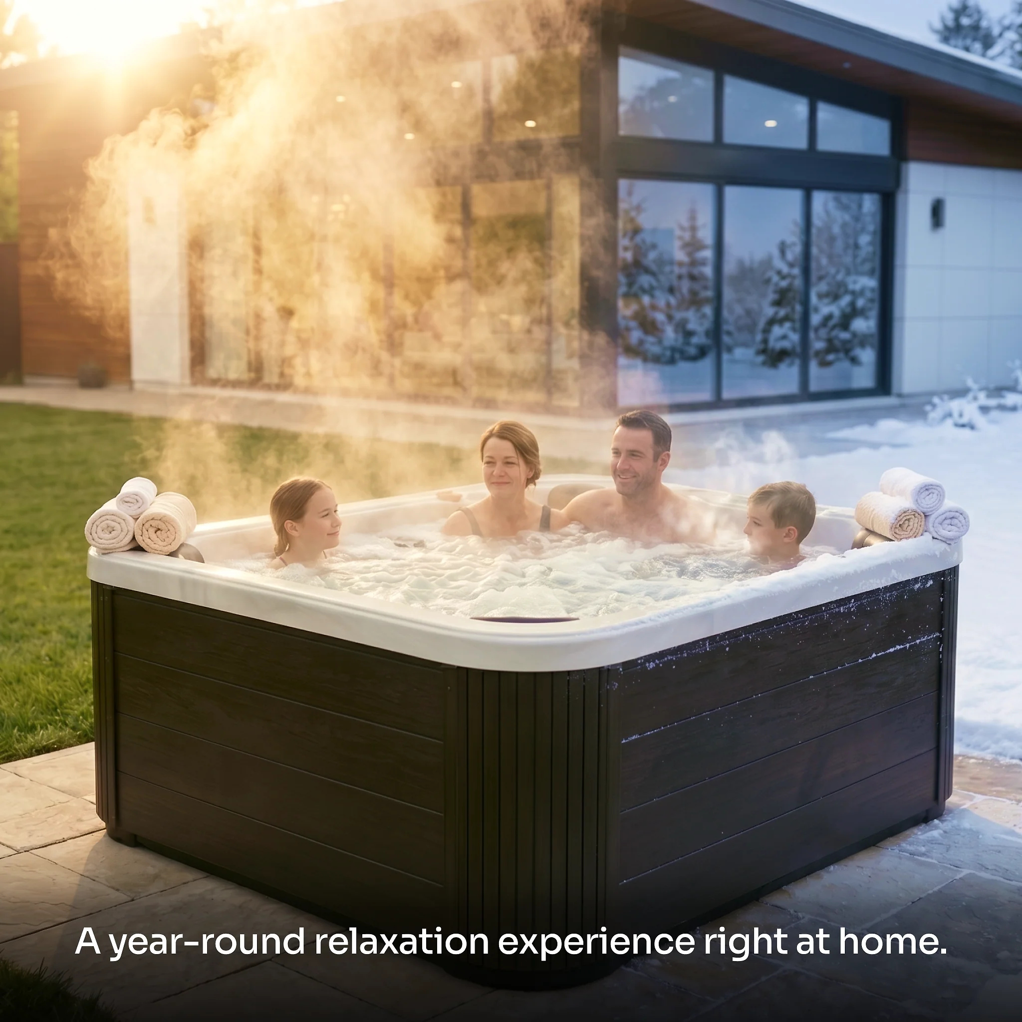 EZLIFE 4 Person Acrylic Hot Tub