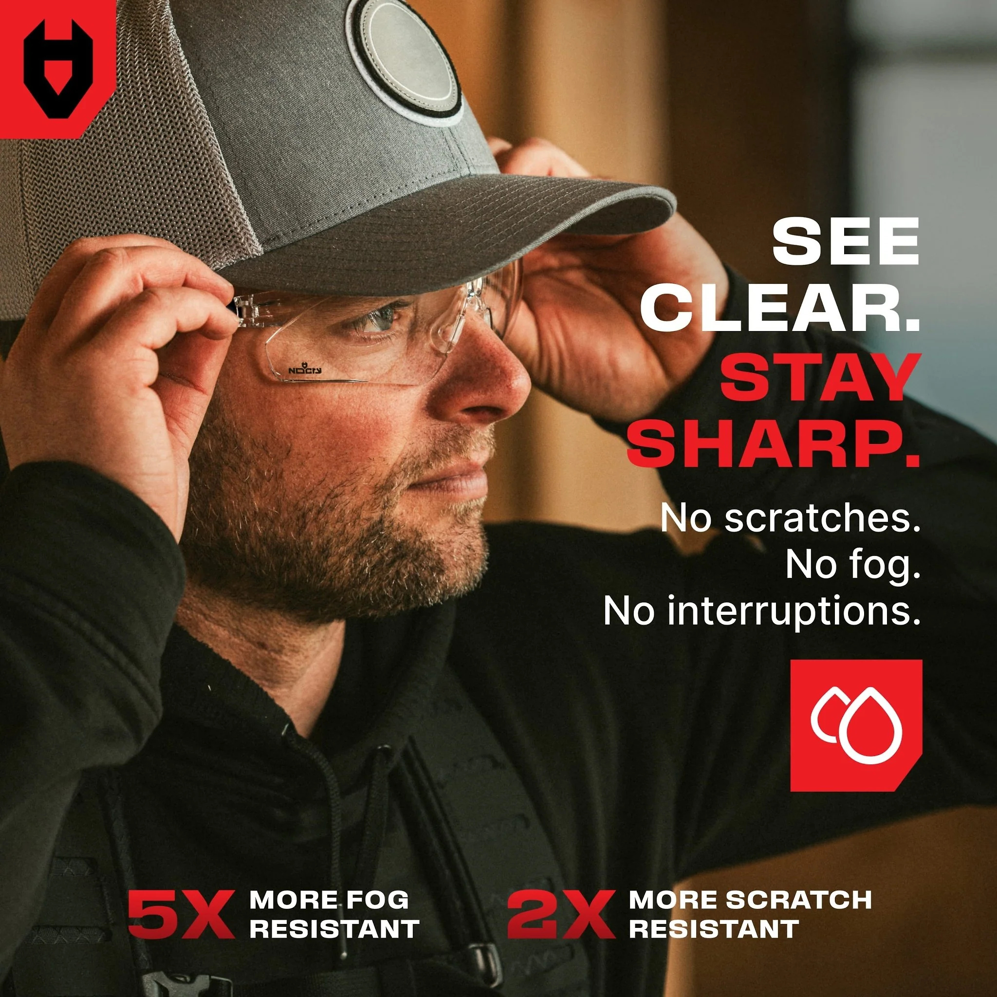 EyeArmor+ Adjustable Anti-Fog Safety Glasses