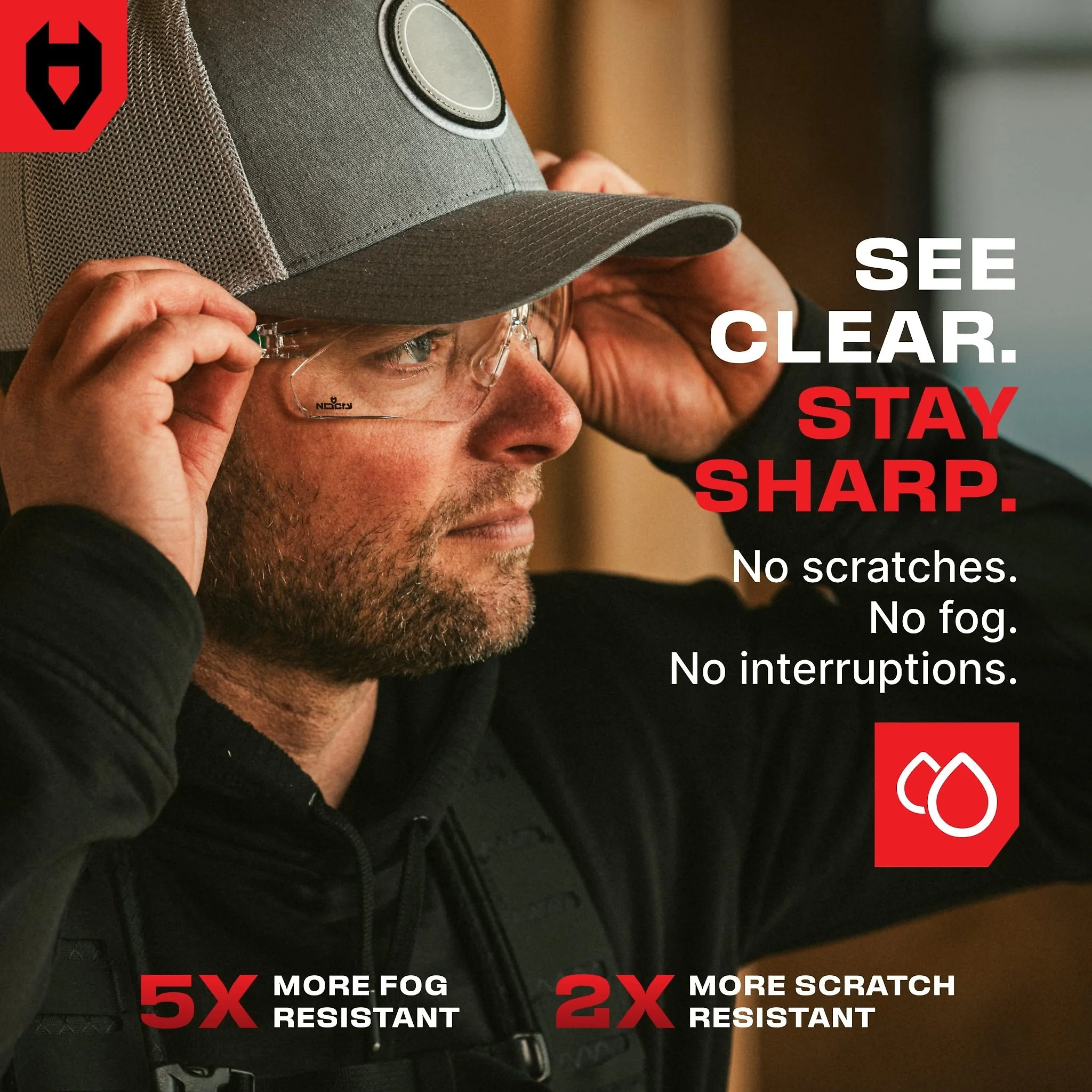 EyeArmor+ Adjustable Anti-Fog Safety Glasses