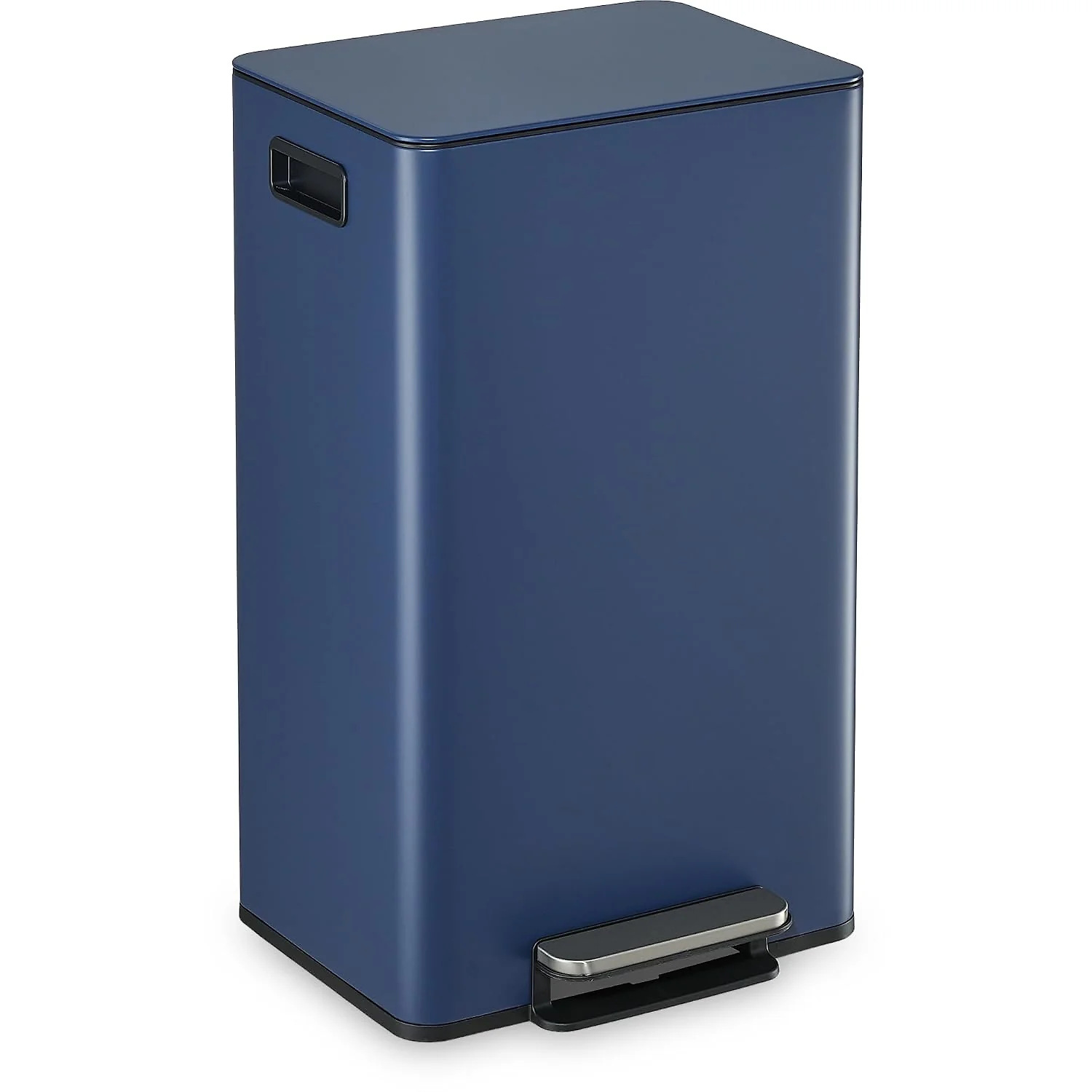 Simpli-Magic 13 Gallon / 50L Step Trash Can. Infinity Edge. Blue
