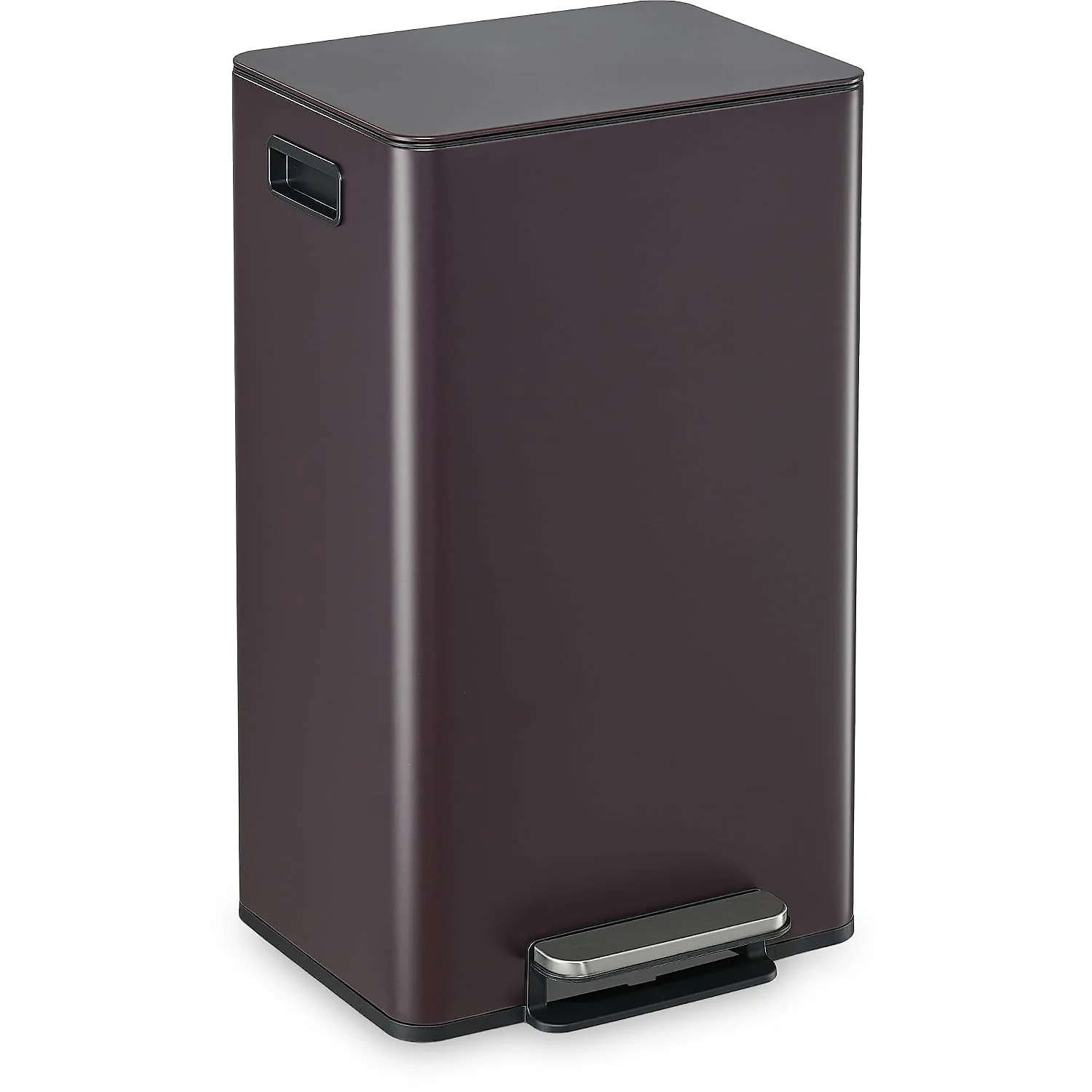 Simpli-Magic 13 Gallon / 50L Step Trash Can. Infinity Edge. Brown