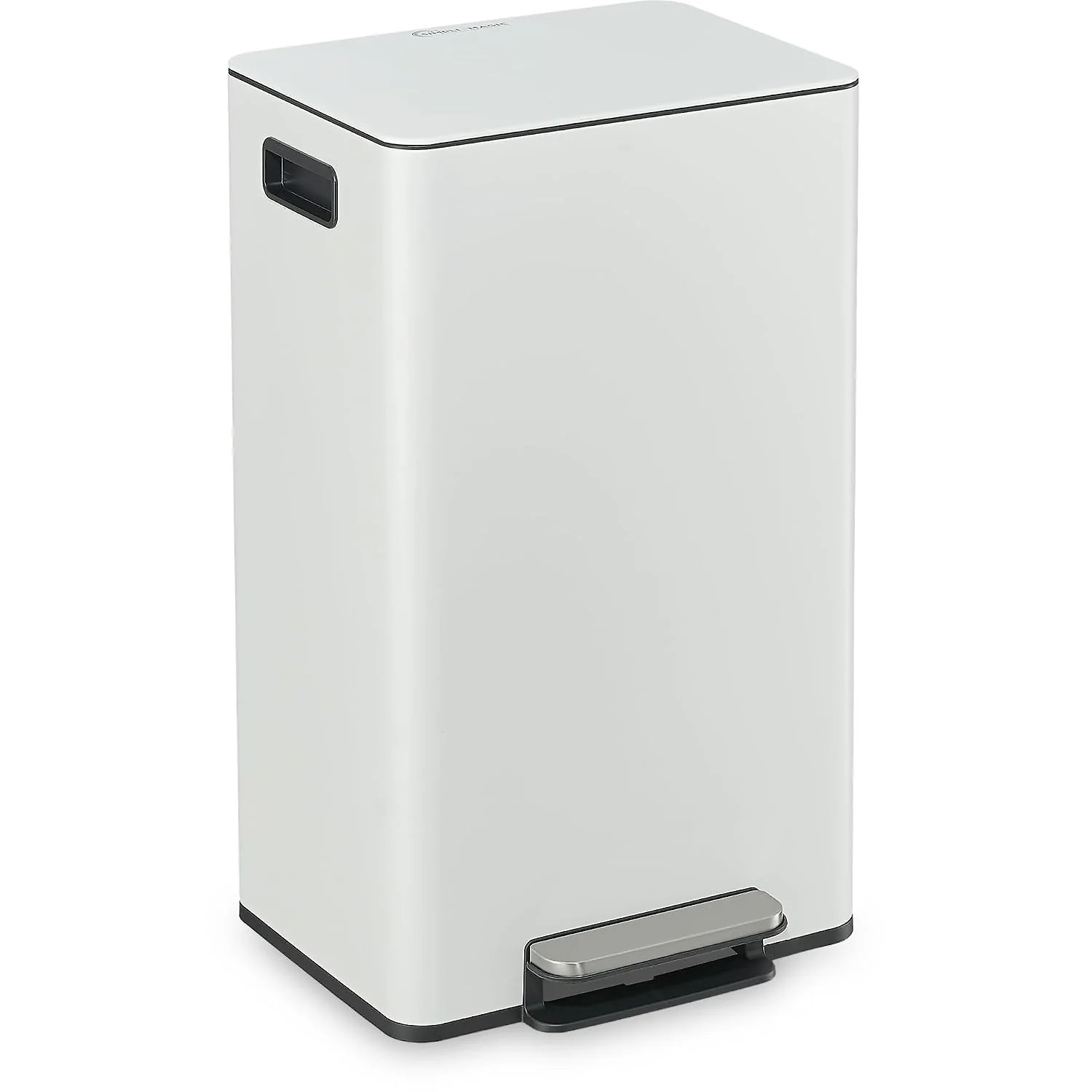 Simpli-Magic 13 Gallon / 50L Step Trash Can. Infinity Edge. Cloud Dancer