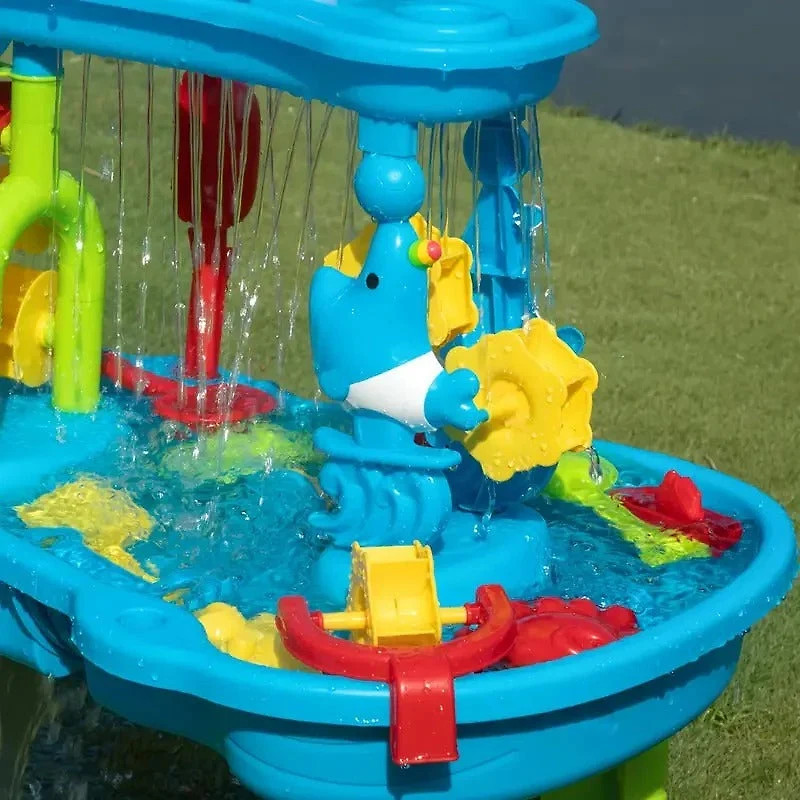 Adventure Play Table | All-in-One Sand and Water Table with Organized Zones | Safe and Durable Outdoor Fun