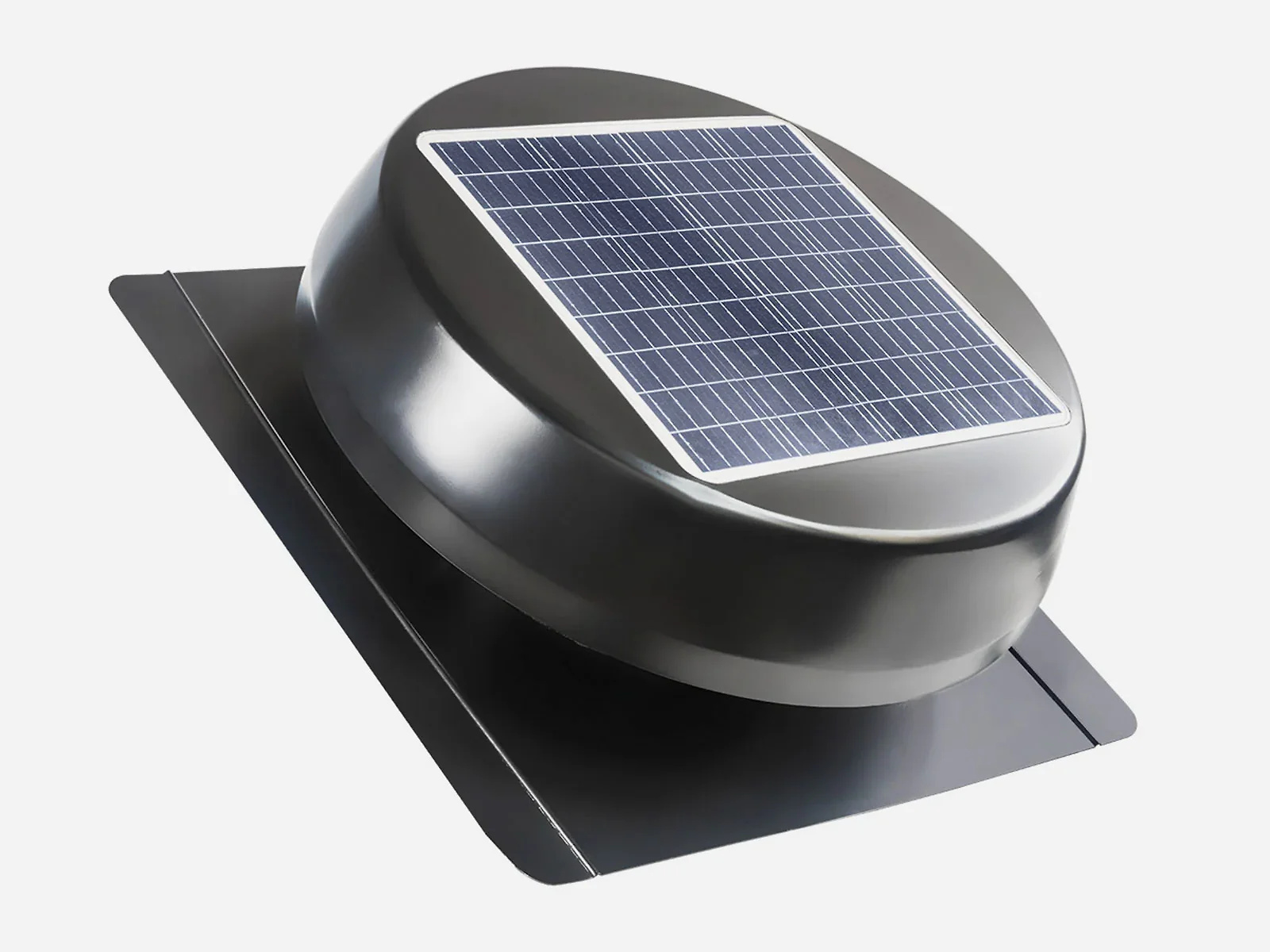 1.030 CFM Steel Solar Powered Roof Mount Attic Ventilator with Integrated 25-Watt Solar Panel