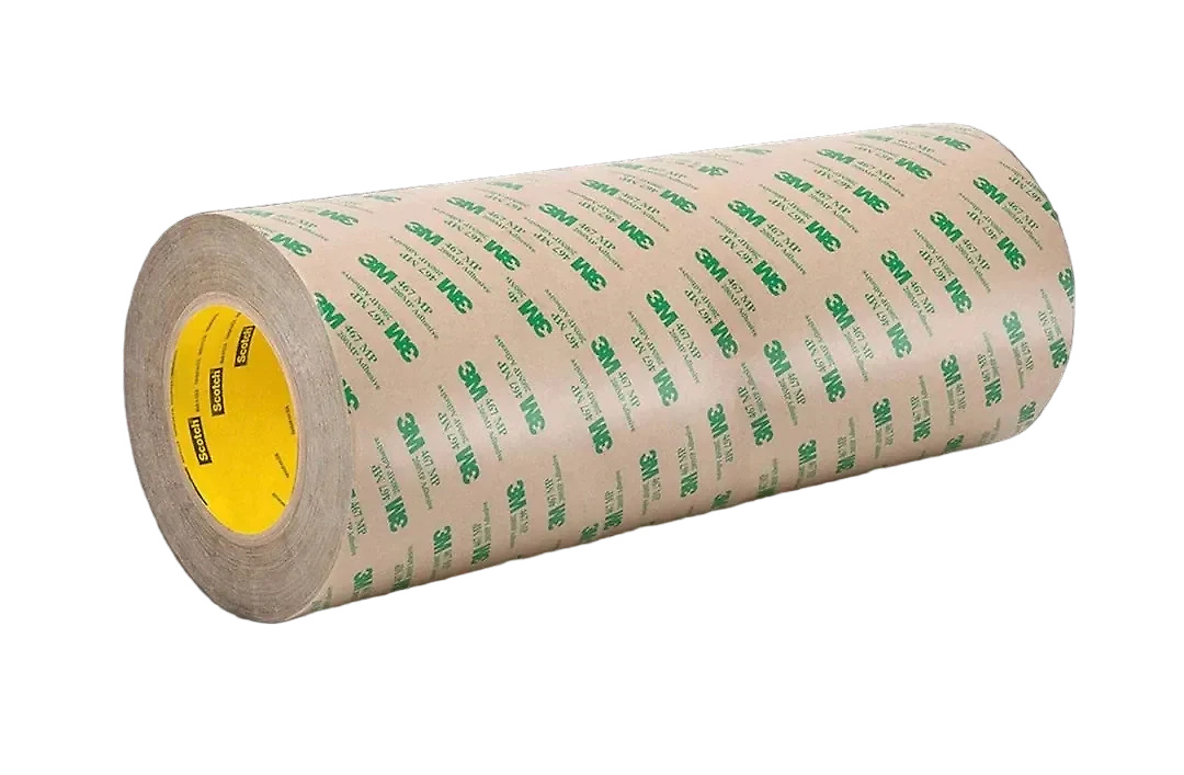 3M™ Adhesive Transfer Tape 467MP. Clear. 12 in x 60 yd. 2 mil. 4 Roll/Case