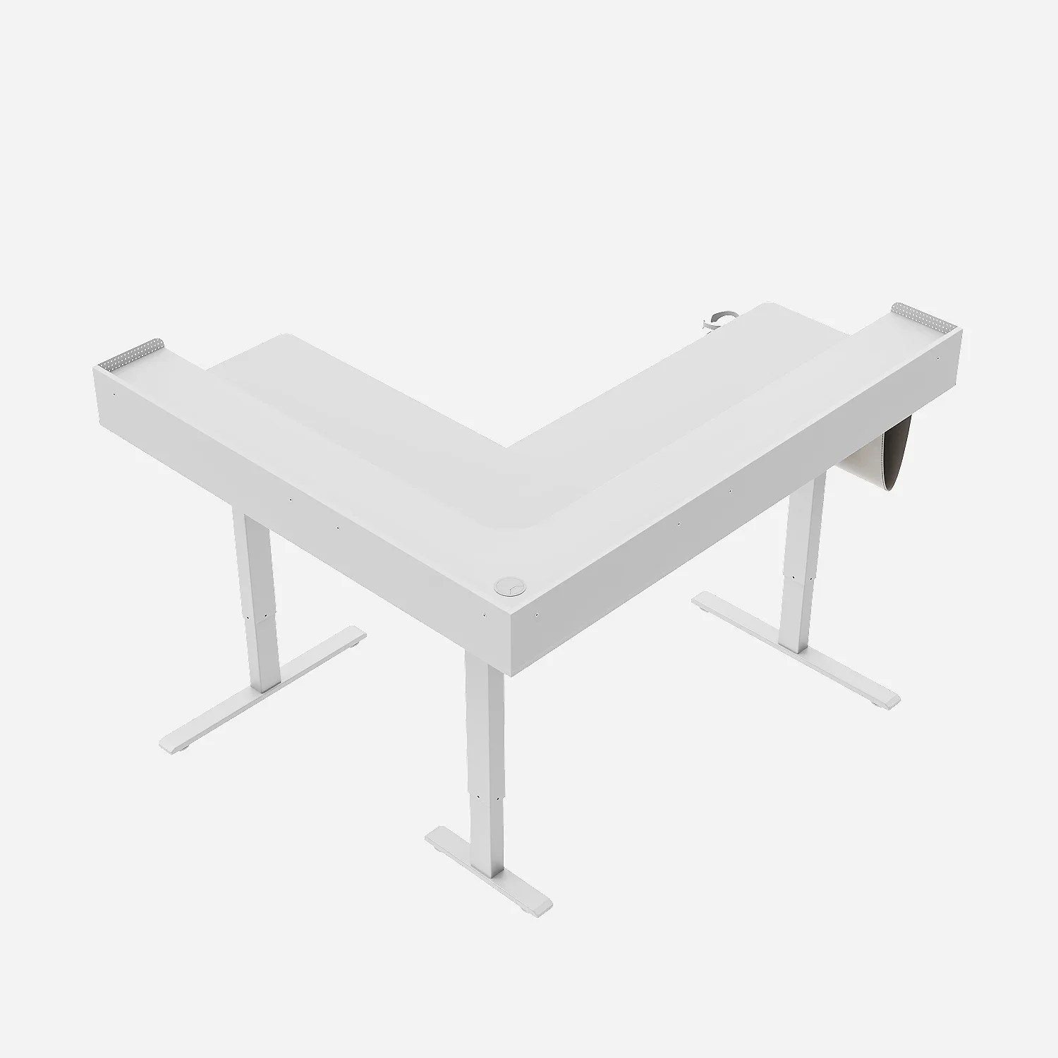L-Shape With Drawer Standing Desk