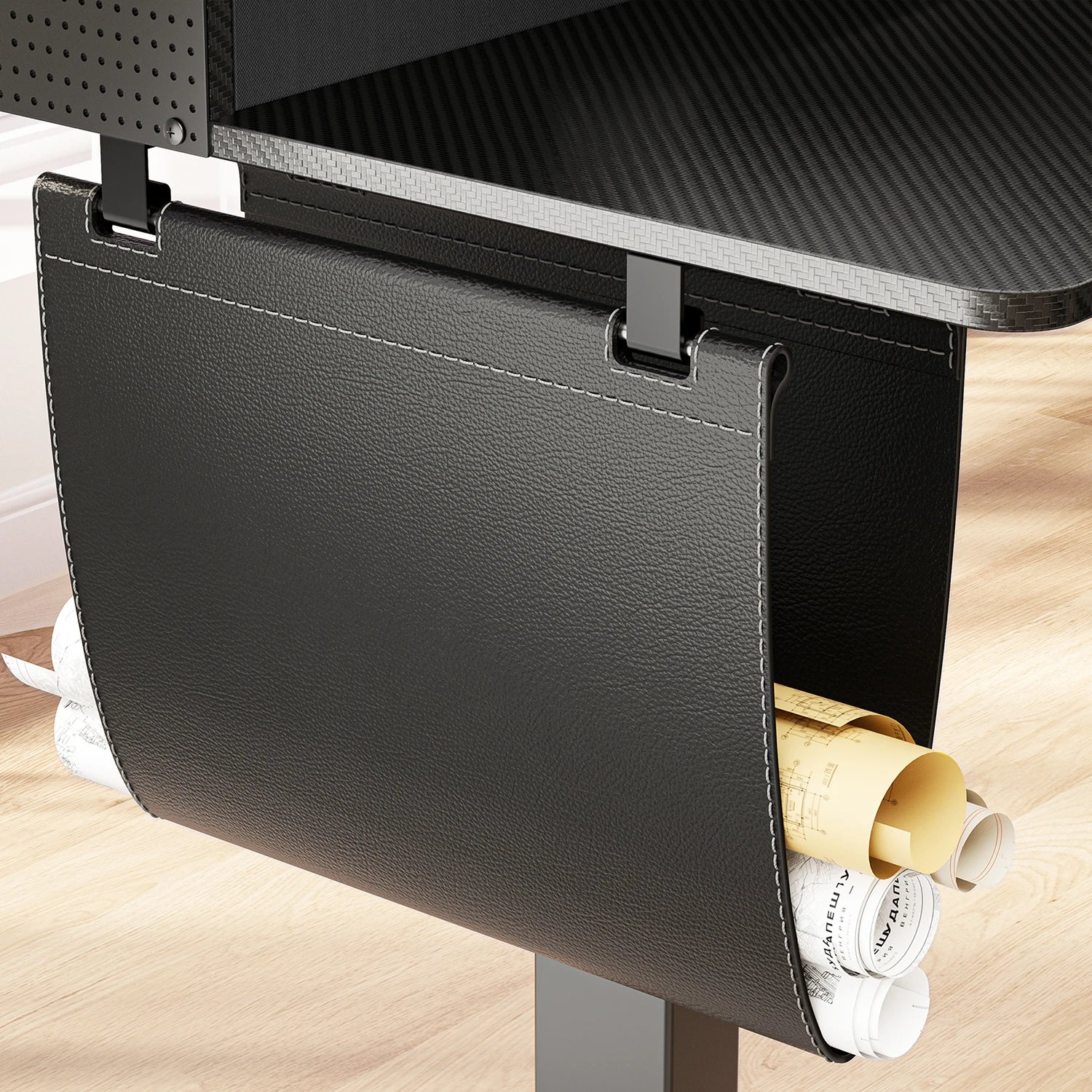 L-Shape With Drawer Standing Desk