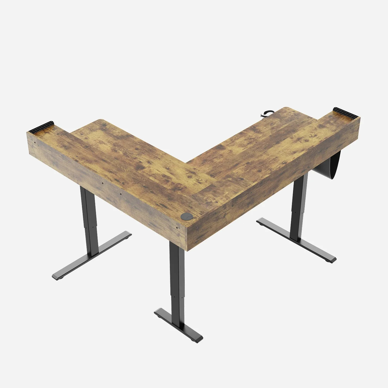 L-Shape With Drawer Standing Desk