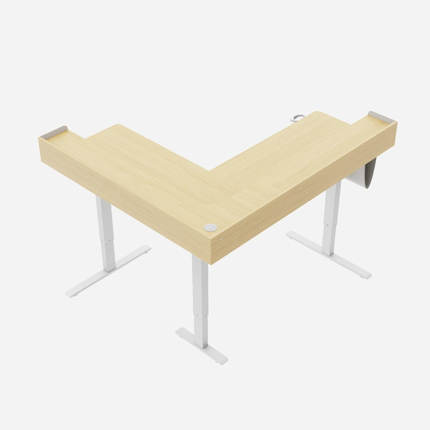 L-Shape With Drawer Standing Desk