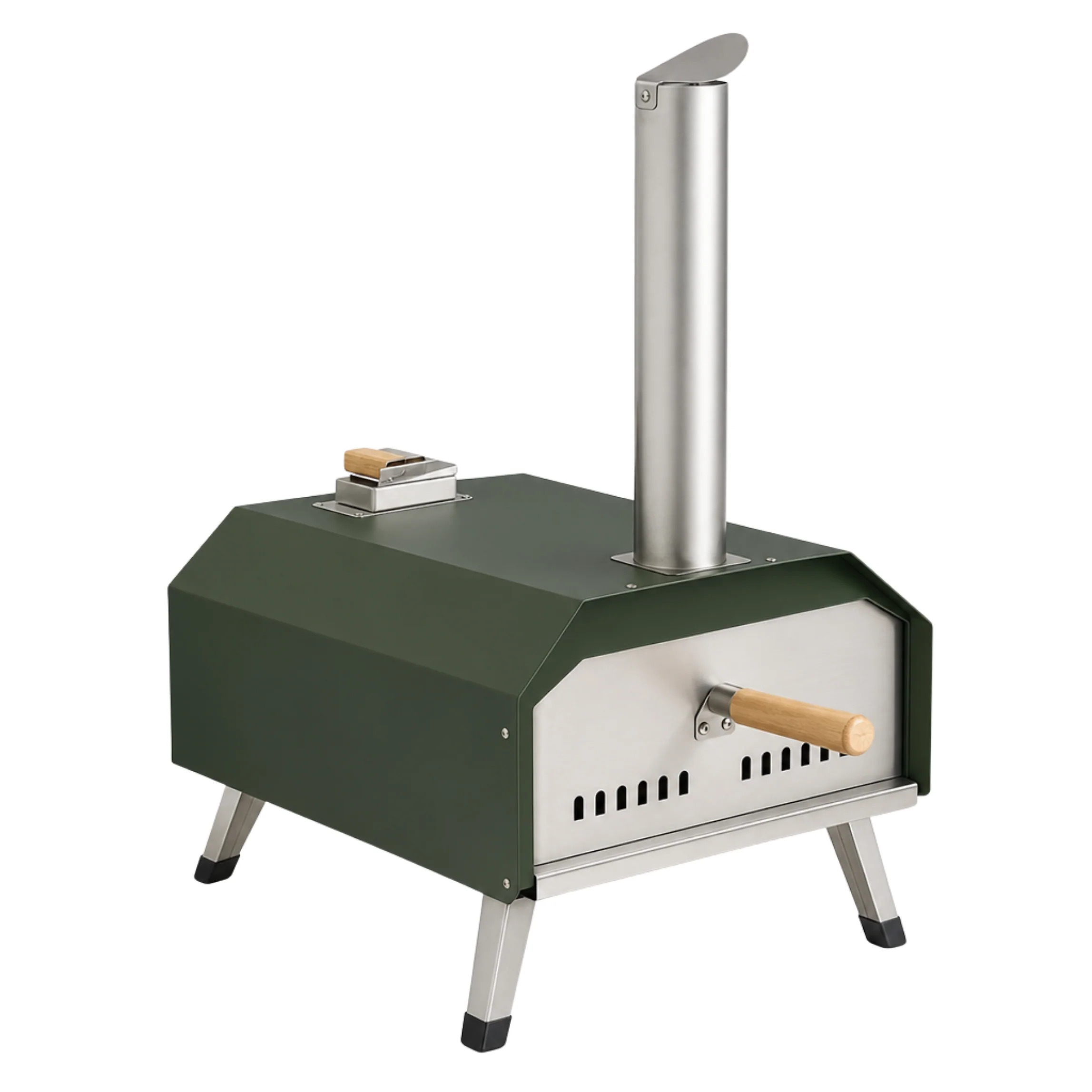 12 Inches Wood Fired Gas Pizza Oven Multi Fuel Burner Set Outdoor