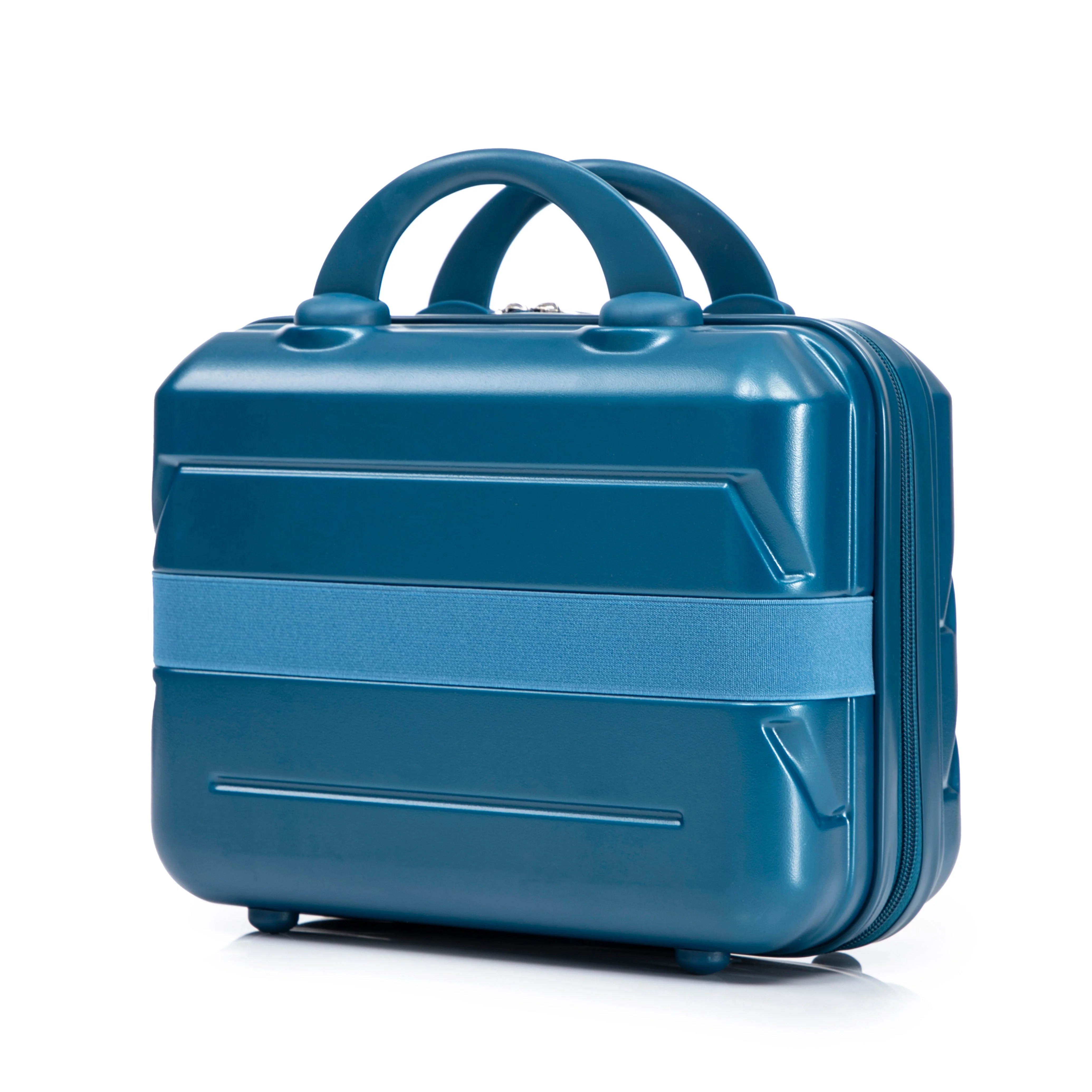 14/20 2-Piece ABS Spinner Wheel Luggage Set (Dark Blue)