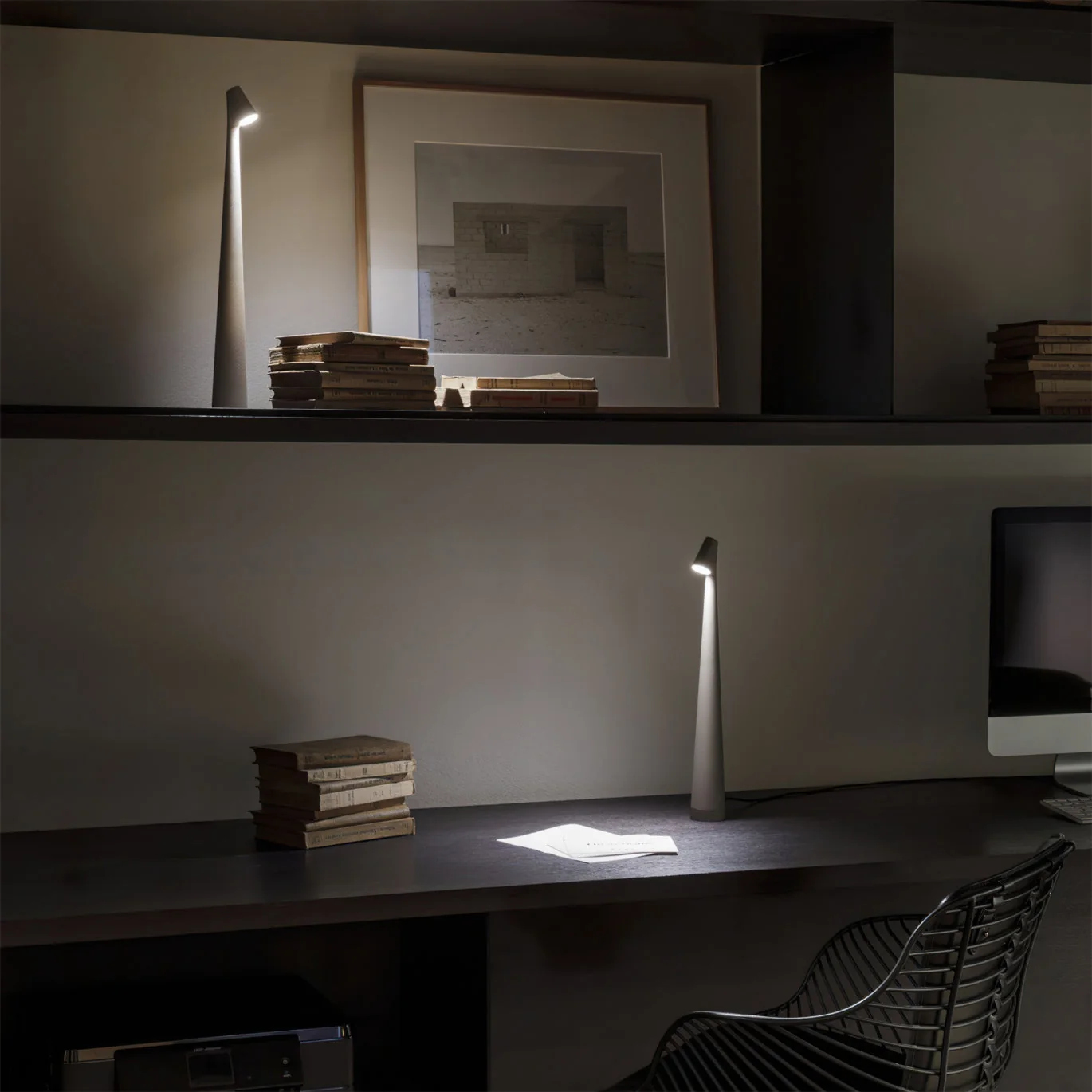 Africa Slim Cordless LED Rechargeable Table Lamp – Built-in Battery Portable Desk Light 1-Light