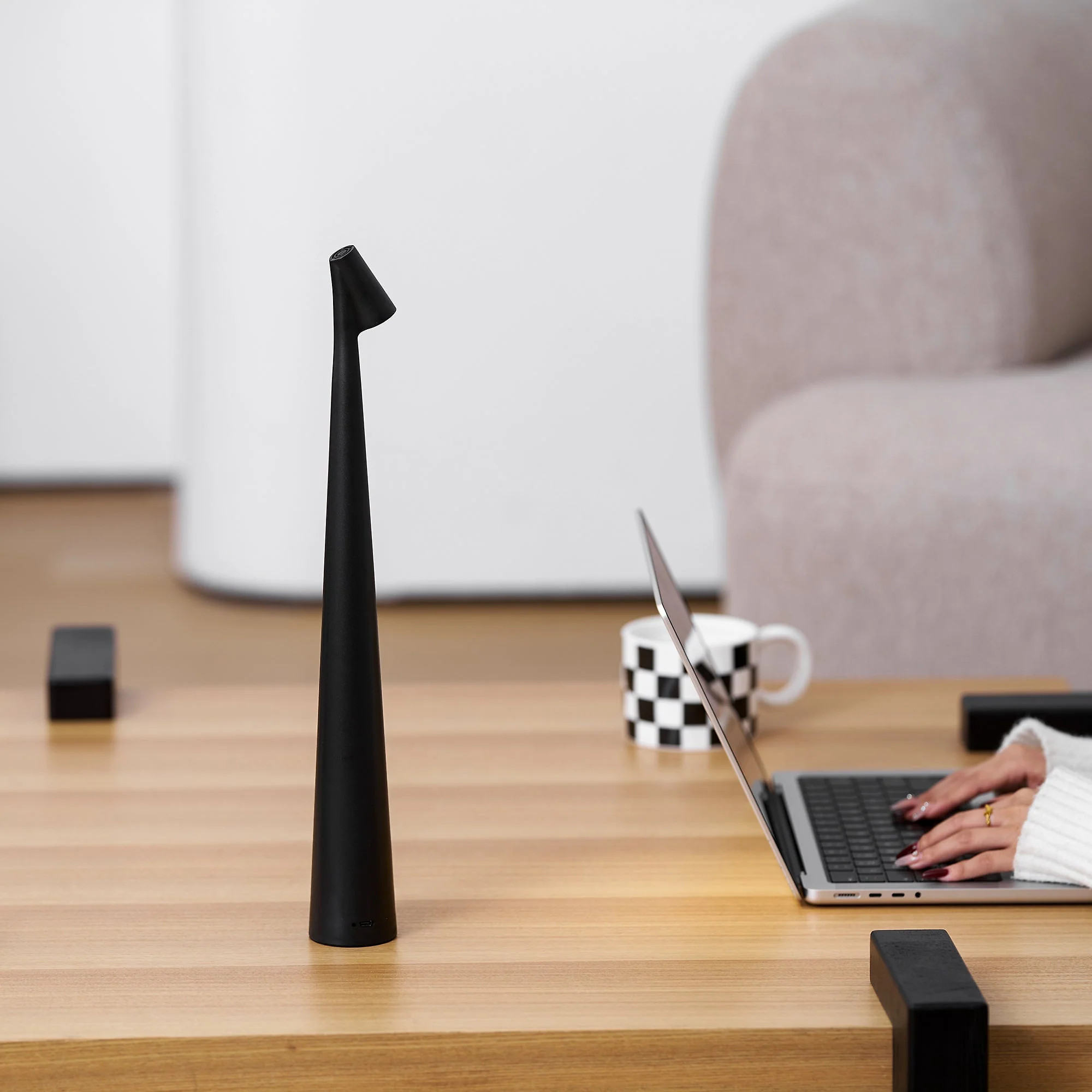 Africa Slim Cordless LED Rechargeable Table Lamp – Built-in Battery Portable Desk Light 1-Light