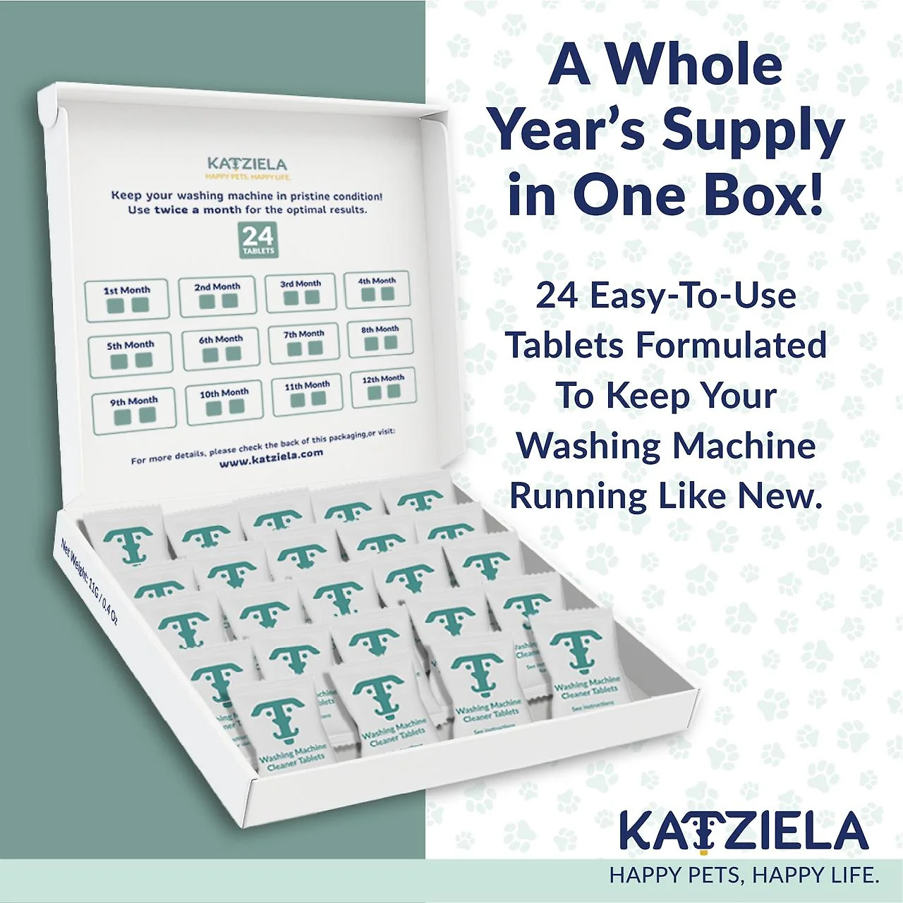 Washing Machine Cleaner Tablets Formulated for Pet Owners