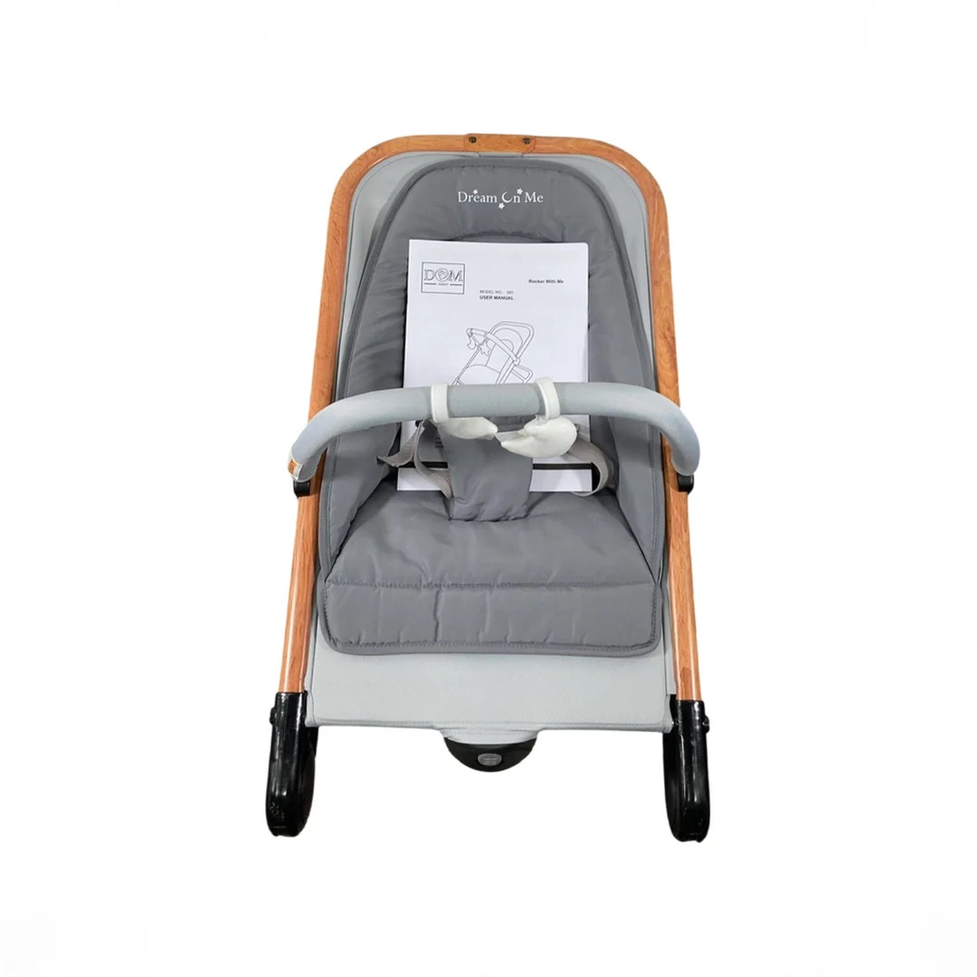 Dream On Me Rock with me 2-in-1 Rocker and Stationary Seat. Grey